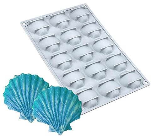 silikonformen Schokolade, Mousse-Kuchenform Silikon backformen - 3D backform DIY Mold, 15 Löcher Muschel