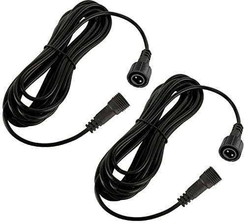 DULEE 2 Pack 5M Netzverlängerungskabel für Kugellichter Lichterketten Gartenbeleuchtung,LED-Lichtbänder Drinnen Draußen