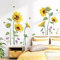 decalmile Adesivi Murali Girasole Ape Adesivi da Parete Fiore Giardino Pianta Decorazione Murale Camera da Letto Soggiorno Ufficio