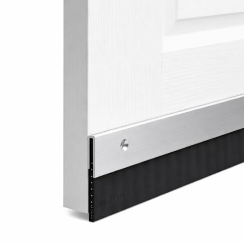 Raxit | Ready-to-Use 1m Türdichtung | 20mm | Selbstklebend Silikon | Türbodendichtung gegen Zugluft & Schädlinge | Türbürstendichtung für Innen & Außen | Türbesen Giftfrei | Profiqualität