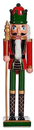 Krist+ Figura Decorativa Rojo Verde Cascanueces 11 x 39 x 10,5 cm Plástico