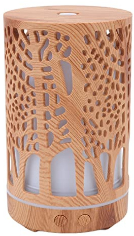 Diffuseur D'huiles Essentielles, Diffuseur D'arômes De Grain De Bois De 200 Ml Avec 7 Lumières De Couleur Et Fonction D'arrêt Automatique Pour Grande Pièce, Chambre à Coucher, Bureau(EU)