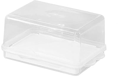 Burriera Contenitore in plastica for scatola di immagazzinaggio del burro Vassoio trasparente for server di formaggio con coltello Cristalli trasparenti Regalo da cucina