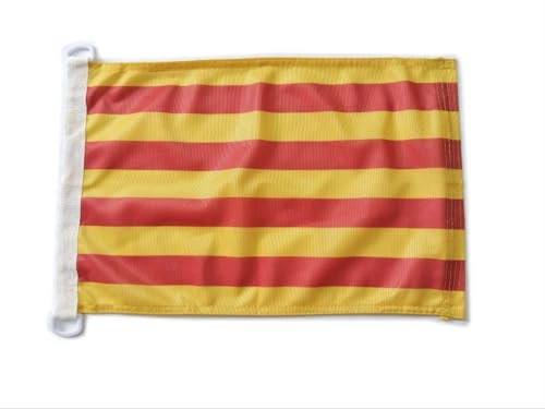 Bandera Cataluña Pandiui23, 45 x 30 cm, Náutica/Marítimo, Red and Yellow, Rayas, Ocasiones Náuticas/Marítimas, Rectangular, Plástico, Montaje en pared