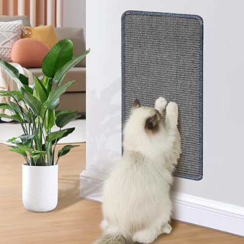 GBLAVM Kratzmatte Katze Sisal, Kratzbrett 30x60cm, Kratzpappe für Katzen, Kratzmöbel Schutz an Wand/Sofa/Bett, Cat Scratcher (1 Stück)