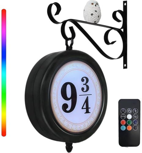 Hanging 9 3/4 night light, Movies Wall Hanging Platform Night Light, Ha-rry Po-tters Hanging Wall Night Light with remote control, Wall lamp for Film Lovers Wall lamp Ha-rry Po-tters，Living Room Decor