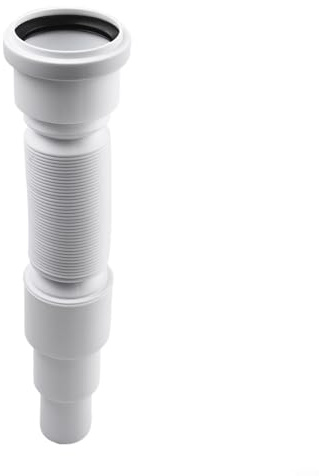 Tubo flessibile di scarico grigio per doccia e vasca da bagno, lunghezza 1 m, diametro 50 mm, realizzato in PVC