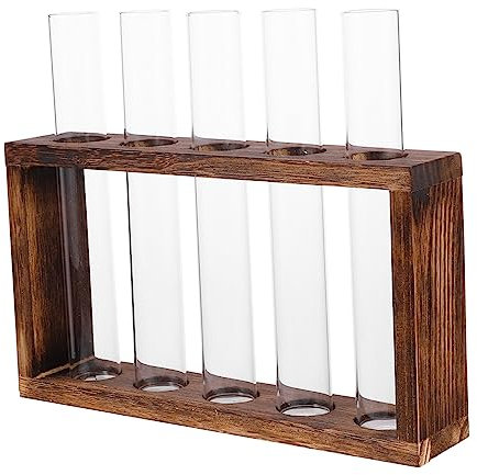 MERRYHAPY Glasvase Mit Reagenzglas Für Tischdeko Hydrokultur-pflanzgefäß Aus Glas Klein Tischdeko Für Blumen