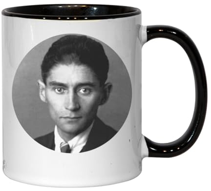 Atspauda Franz Kafka fotografi keramisk te kaffemugg svart
