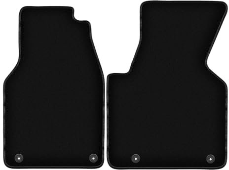 Wielganizator Velours Vorne Fußmatten passend für Volkswagen Transporter T4 (1993-2001) | Qualität: Basic - Genaue Passform, rutschfeste Untregrund 2-teilig - Schwarz