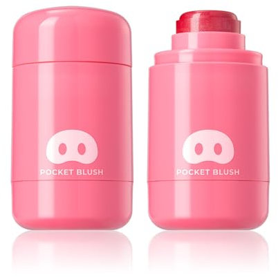 Rouge à joues en crème de poche Multi Stick pour les lèvres et les joues Rouge à lèvres et joues Maquillage. Contour Stick à Double, Pocket Blush 8g (C, 1)