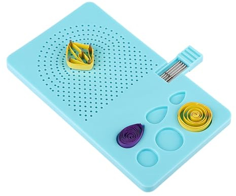RLMVGBX Paper Quilling Kits Quilling Tool Quil Board with Pins Storage Light Blue Grid Guide and Quilling Template for Paper Making Winder Roll Square Craft Home Tool