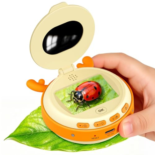 Leipan Mikroskop für Kinder mit 2 Zoll IPS Bildschirm | Digitales Tragbares Mikroskop, Handy Digitale Lupe, Wissenschaftliches Spielzeug, STEM-Geschenk für Jungen und Mädchen