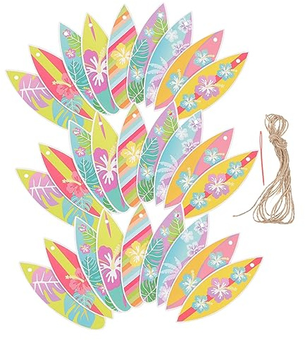 VILLFUL 1 Satz Hawaii Surfboard Deko Teiliges Papieranhänger Für Strand Und Sommerfeiern Nahtlose Wand Und Fensterdekoration Für Nautische Themenräume 27 Stück