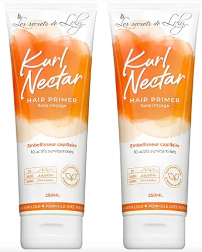 Les Secrets de Loly Kurl Nectar x2 – Leave-In Cura Senza Risciacquo Idratante – Capelli Ricci, Ricci & Crespi – 10 Attivi Naturali – Senza Solfati – Vegan