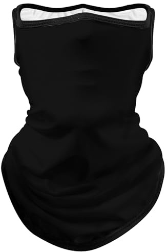 Eikuni Neck Gaiter Face Mask Bandana with Ear Loops for Men Women Sun Protection