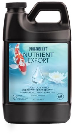MICROBE-LIFT Nutrient Export Pond Water Clarifier, Natural Nutrient Remover to Combat Cloudy Water and Maintain Balance, 1 Gallon