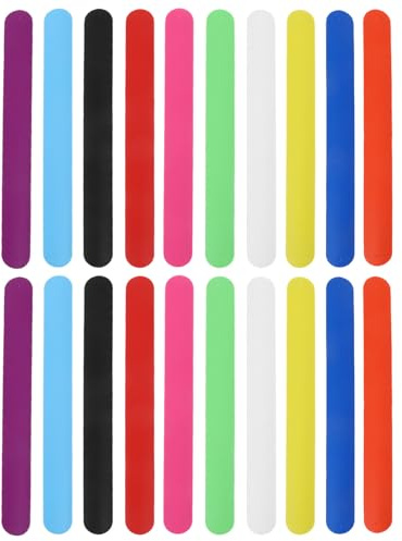 Gatuida 20pezzi Bracciale Arcobaleno in Silicone Colorato Design Scatto Facile per Attività Artigianali Riempitivi per Sacchetti Regalo e Premi Scolastici