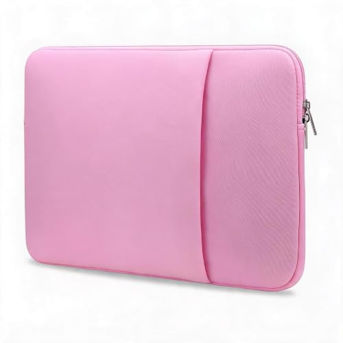 Sxhlseller Laptopfodral Mjuk Dragkedja 17'' Laptopväska Ersättning för Air Pro Laptops, Smal och Lätt (PINK)