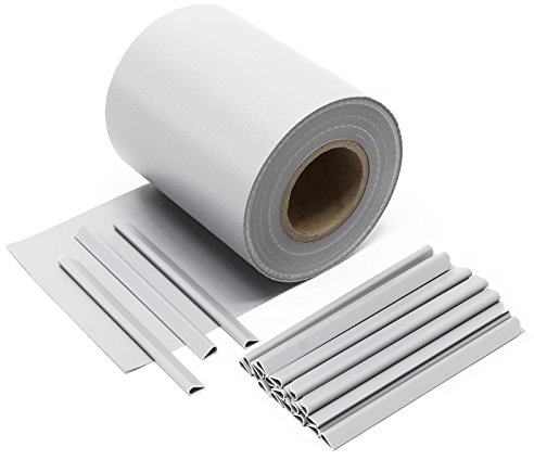 Wiltec Strisce Frangivista in PVC 35mx19 cm Grigio 450g/m² con 20 Clip Frangivento da Recinzione