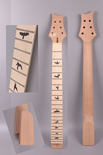 Yinfente Ersatz-Griffbrett für E-Gitarre, 22 Bünde, 64,8 cm, unlackiertes Ahorn-Griffbrett (25,5 cm)