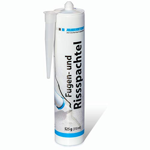 Ruberstein® Fugen- und Rissspachtel grau, Karton mit 3 x 310 ml Kartusche, gebrauchsfertig, Mörtel für Verfüllung von Riss