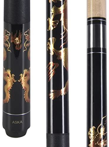 ASKA Golden Dragon Billardqueue-Stick, irisches Leinen, 13 mm geschichtete harte Spitze