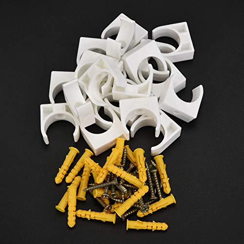 20 PCS PPR Rohrschellen Rohrhalter für Wasserversorgung Gasschellen 16/20/25/32mm U-Rohrschellen Wasserrohrbefestigungsschellen mit Schrauben