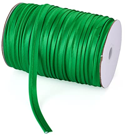 Craftdady 109 Yards 1,9 cm Paspel-Schrägband, Einsteckband, Polyester-Bindband zum Nähen, Nähen, Formen, Saumen, Quilten, Flicken, Basteln, Grün