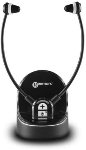 Geemarc CL7370 Opti - Casque TV Sans-Fil Amplifié avec Connecteur Optique - Peut Être Utilisé Comme Casque Amplificateur de Son Ambiant - Perte Auditive Faible ou Sévère - Version FR