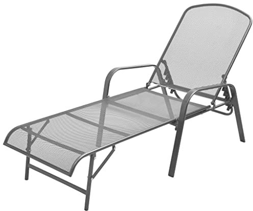 INLIFE Sonnenliege Stahl Anthrazit