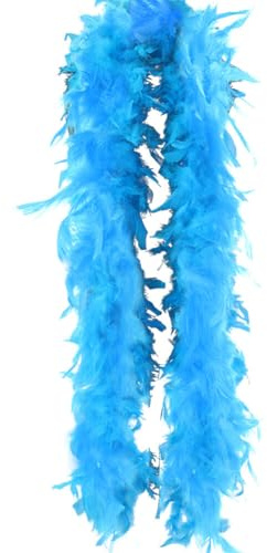 Federboa Weihnachtsboa, 200CM Flauschige Federboa Feder Schal Verkleidung Einfarbig Flauschige Girlande für Damen Kinder Karneval Fasching Stola Kostüm Hochzeitsdekoration, Heimdekoration,Blau #1