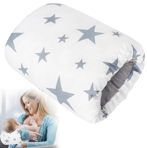 Baby Feeding Arm Pillow,Soft Cotton Bottle Nursing Arm Pillows for Newborn,Breastfeeding Pillows for More Support for Mom and Baby,Portable and Washable,Ergonomic Nursing Essentials(Pentagram)