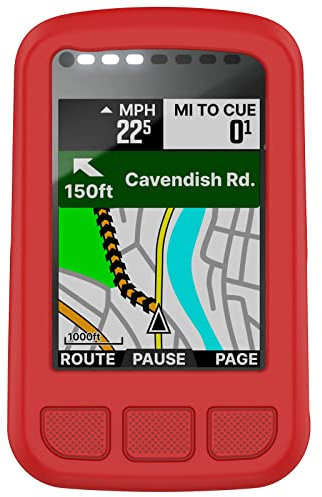 Protective Silicone Cover Case For Wahoo ELEMNT BOLT V2 GPS Cycling/Bike Computer, Replacement Protective Case Shockproof and Shatterproof Accessory (Red)