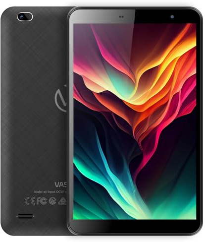VASOUN 7 inch Tablet, All-new Android 13 Tablet PC with 32GB, 1024x600 HD IPS Display, Quad Core Processor, Dual Camera, WIFI, Bluetooth, Portable Tablets with Case