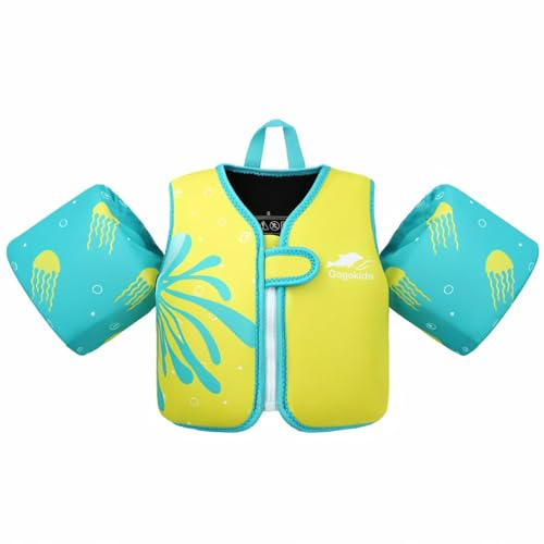 Gogokids Toddler Swim Vest, Toddler Floaties for 30-66 Pounds Kids, Comfortable Wear Kids Swim Jacket with Water Wings for 2 3 4 5 6 Years Old Boys and Girls Learn to Swim