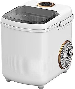WAOCEO Machine à Glace Machine à glaçons Commerciale 15kg, Petit dortoir, ménage, Mini étudiant, Machine à glaçons Ronde entièrement Automatique Machines Glaçons Maker