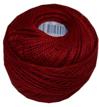 PERLOVKA Kreuzstichgarn Baumwolle Perlgarn 10g 85m rot (3392)