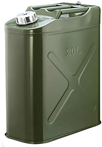 DLAZUM Bidons d'essence avec Bec Universel, bidons de Carburant en métal pour Le Stockage de fûts d'essence de Carburant/Essence/Diesel/pétrole (20 L)
