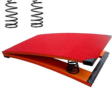 HDMOZUYT Turngerät für Kinder, Junior-Sprungbrett, tragbares gebogenes Turn-Sprungbrett mit 2 Federn, für Schule, Heim-Fitnessstudio, 80 x 50 x 19 cm, Rosso (Rosso 80 x 50 x 19 cm)