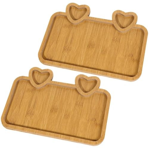 Muteitt Holz-serviertablett, 2 Stück Holz-servierplatten Zum Servieren Von Speisen, Obst, Gemüse, Fleisch, Frühstück, Brotteller, Party-Holz-servierbrett