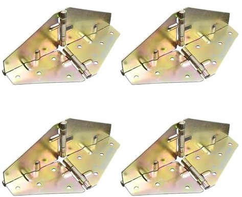 Lot de 4 charnières de table pliables à 180° pour table de salle à manger, charnières de support à ressort pour table à manger, comptoirs, table de camping