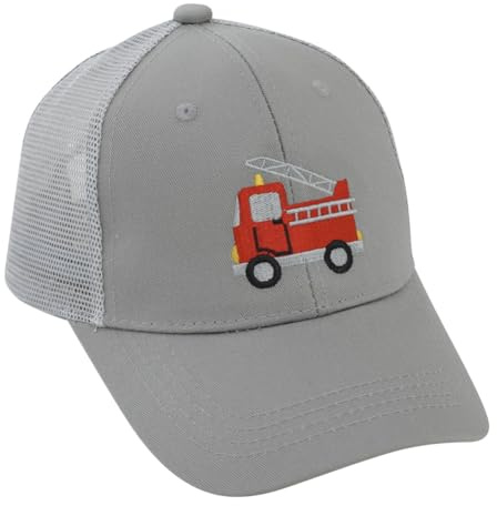 Besforta Nette Feuerwehrauto Stickerei Kinder Baseball Caps Einstellbare Gewaschene Baseball Hüte für Jungen Mädchen