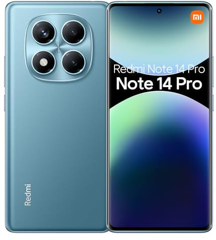Xiaomi Redmi Note 14 Pro 12 + 512 GB 5500 mAh batería 6.67 AMOLED Pantalla MediaTek Helio G100-Ultra 120Hz Eye-Care Display 200MP Imaging System 5500mAh Massive Battery (Blue)
