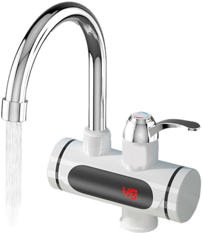 De Calentamiento Sin Tanque - Grifo De Calentador De Agua, Batidora De Calefacción | Calefacción Instantánea Digital, Temperatura Ajustable, Dispensador De Agua Caliente Con Protección De