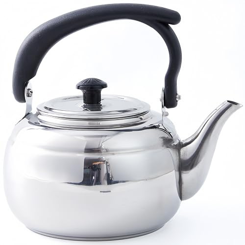 Pentola Chai in acciaio inox, 1,2 l, per fornello e piano cottura elettrico | Cestino infusore e beccuccio per versare Masala Chai, tè al latte indiano, tisane e piano cottura