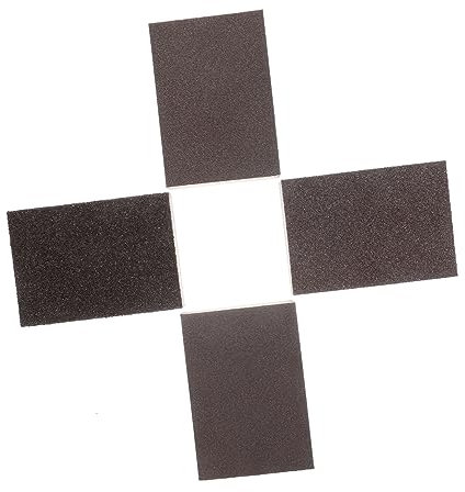 MUCKLILY 4pezzi Spugna Abrasiva Blocco Abrasivo Per Legno e Spugna Lucidante Quattro Lati Resistente e Durevole Utilizzabile Secco Bagnato