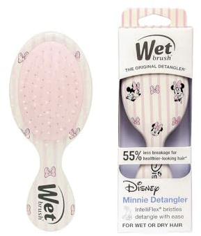 Wet Brush Disney Minnie Original Detangler, IntelliFlex Borsten, Rosa und Weiß