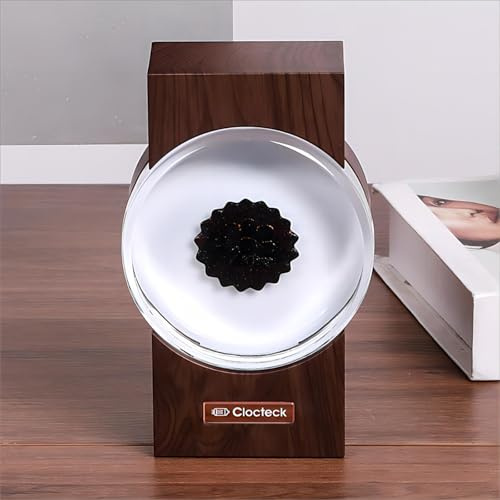 ClocTeck Ferrofluid Visualizer Music Mate, magnetische Flüssigkeit Musik Lautsprecher Mate, Ferrofluid Schreibtisch Dekor Lampe, EIN Retro Geschenk für Freunde (Gold)