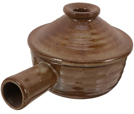 TOYZFRIENDY Cazuela Con Tapa De Barro Para Sopa y Arroz, Tamaño Pequeño, Material Barro Grueso, Resistente a Altas Temperaturas, Adecuado Para Uso Doméstico y Cocinar Estofados